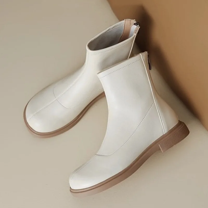 

2025 New Women's Heeled Ankle Boots Designer Elegant Winter Shoes Fashion Leather Woman Short Boots Walking Zapatillas De Mujer