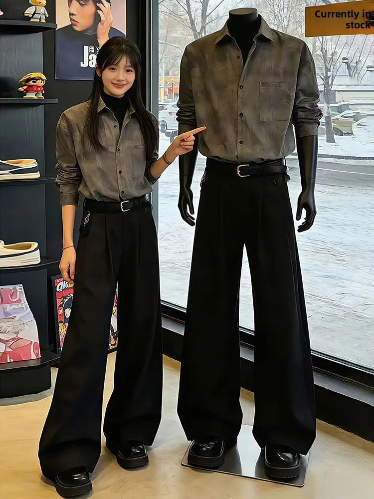 

Мужские повседневные брюки Cleanfit Bla Straight Leg American Style, весенняя коллекция, модные брюки-клеш с высокой талией