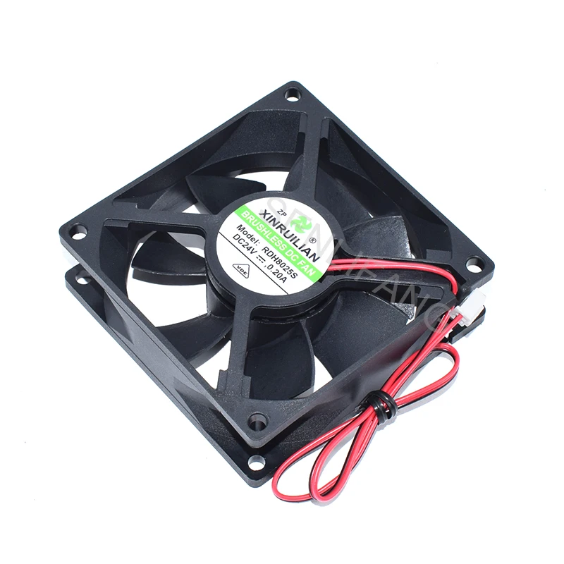 

Brand New RDH8025S DC24V 0.20A 80 * 80 * 25mm Two Lines Large Air Flow Axial Fan Well Tested