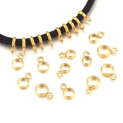 20pcs Gold Stainless Steel Spacer Connect Beads Loose Loose Beads  Pendants Clip DIY Charm Bracelets Jewelry Making Wholesale