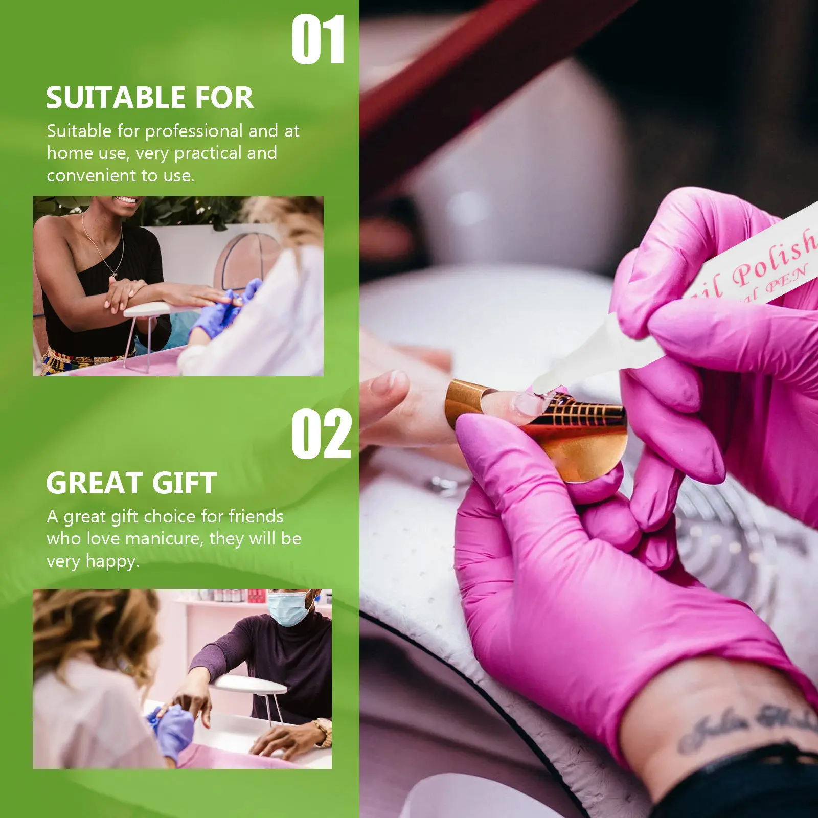 10Pcs Manicure Using Pen Efficient Nail Polish Removal with Fine Tip for Detailed Nail Art Correction and Cleanup