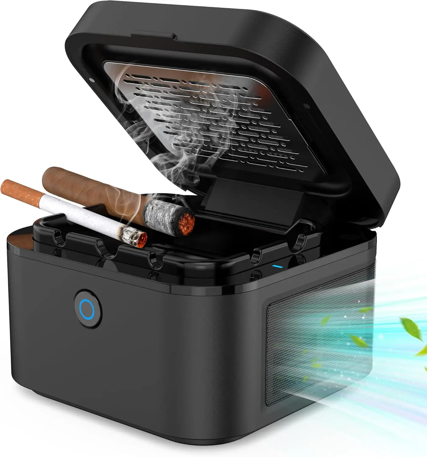 

USB Rechargeable Smokeless Ashtray with Lid, Portable for Car and Home, Detachable for Easy Cleaning