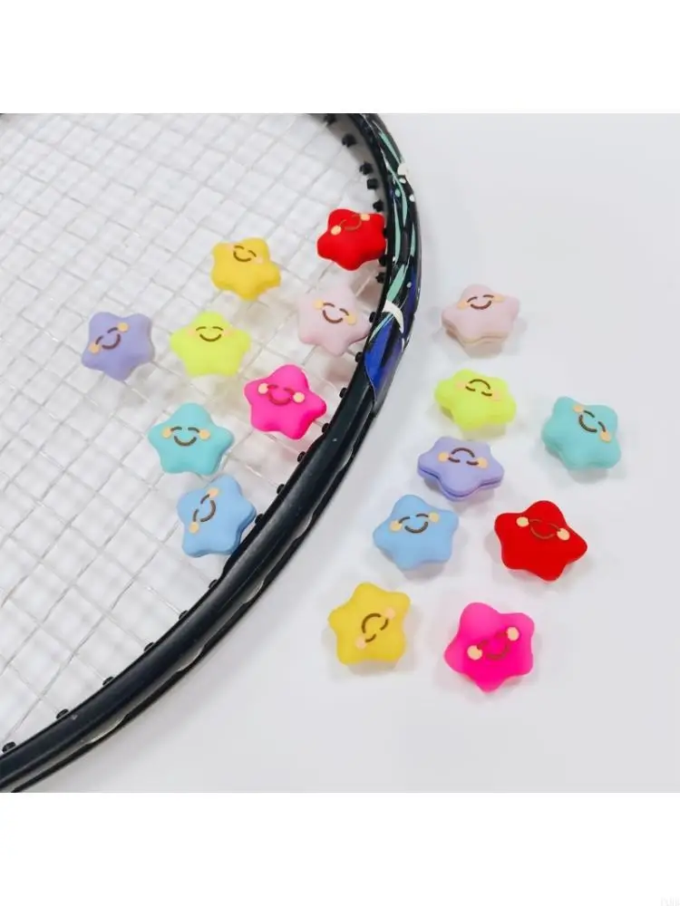 Tennis String Vibration Dampener, Star Clip On Gear With Face Detail 4XBB