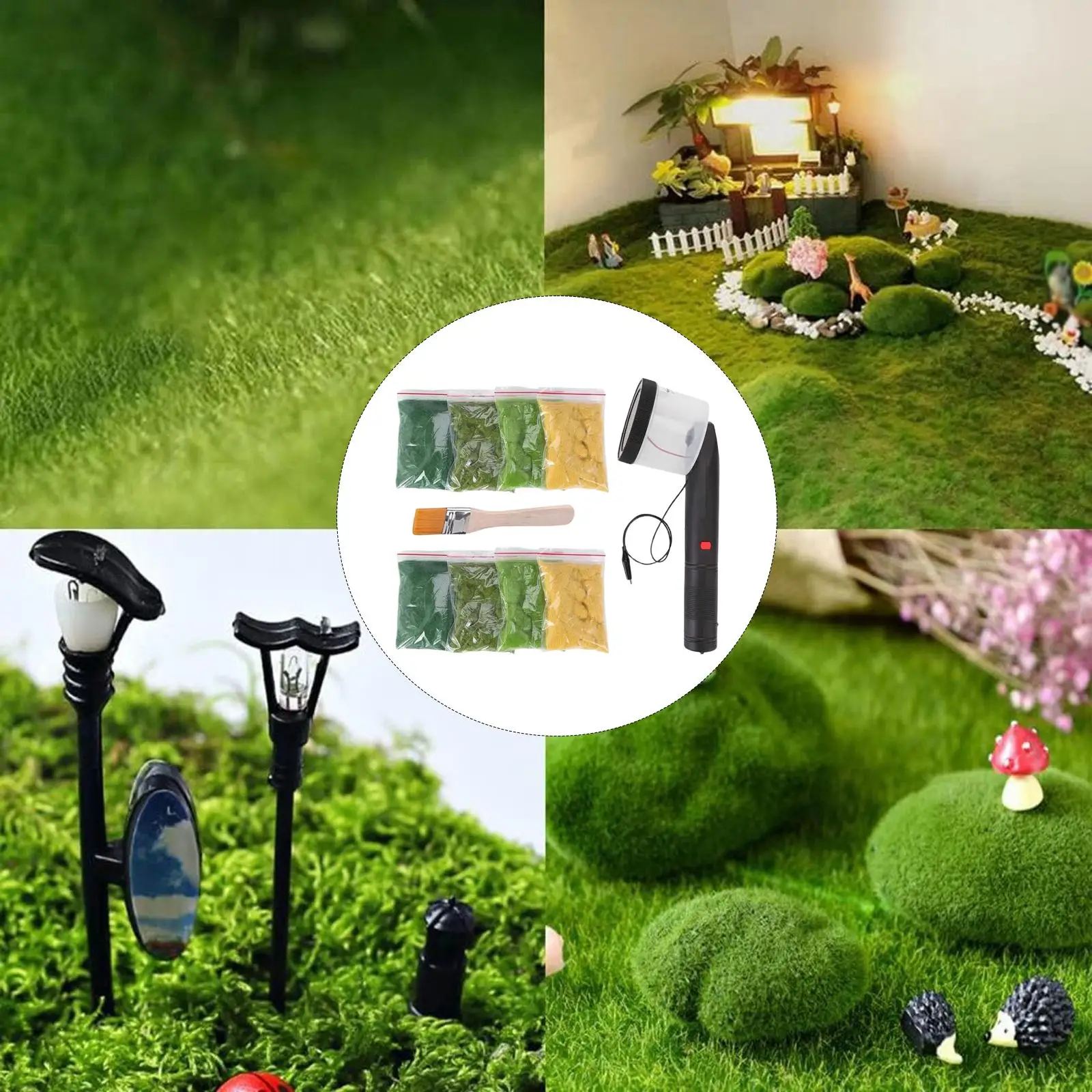 Static Flocking Machine Landscaping Gauge Scale Anti Slip Handle Train Model Flocking DIY Scene Modelling for Wargame Scene