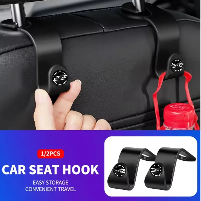 

Комплект из 2 крючков-держателей на спинку автомобильного сиденья для хранения, автоаксессуары для Nismo Nissan Juke Tiida Teana GTR 350Z 370Z 240SX Fairlady