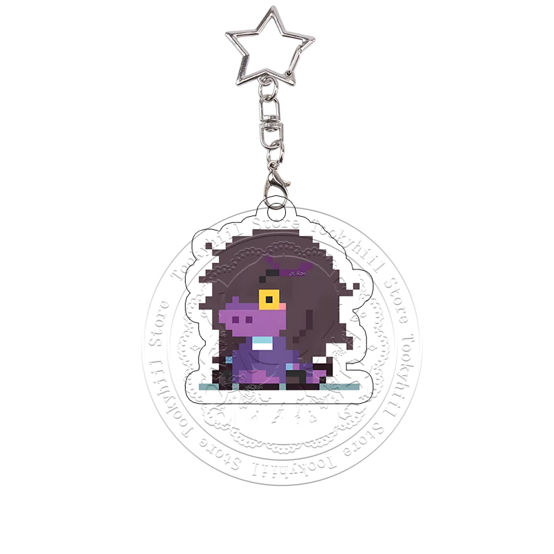Pixel Deltarune Acryl-Schlüsselanhänger Taschen-Deko-Accessoires Sans Chara Schlüsselring Frisk Anhänger Berdly Charaktere Ralsei Geburtstagsgeschenk – Detail 3