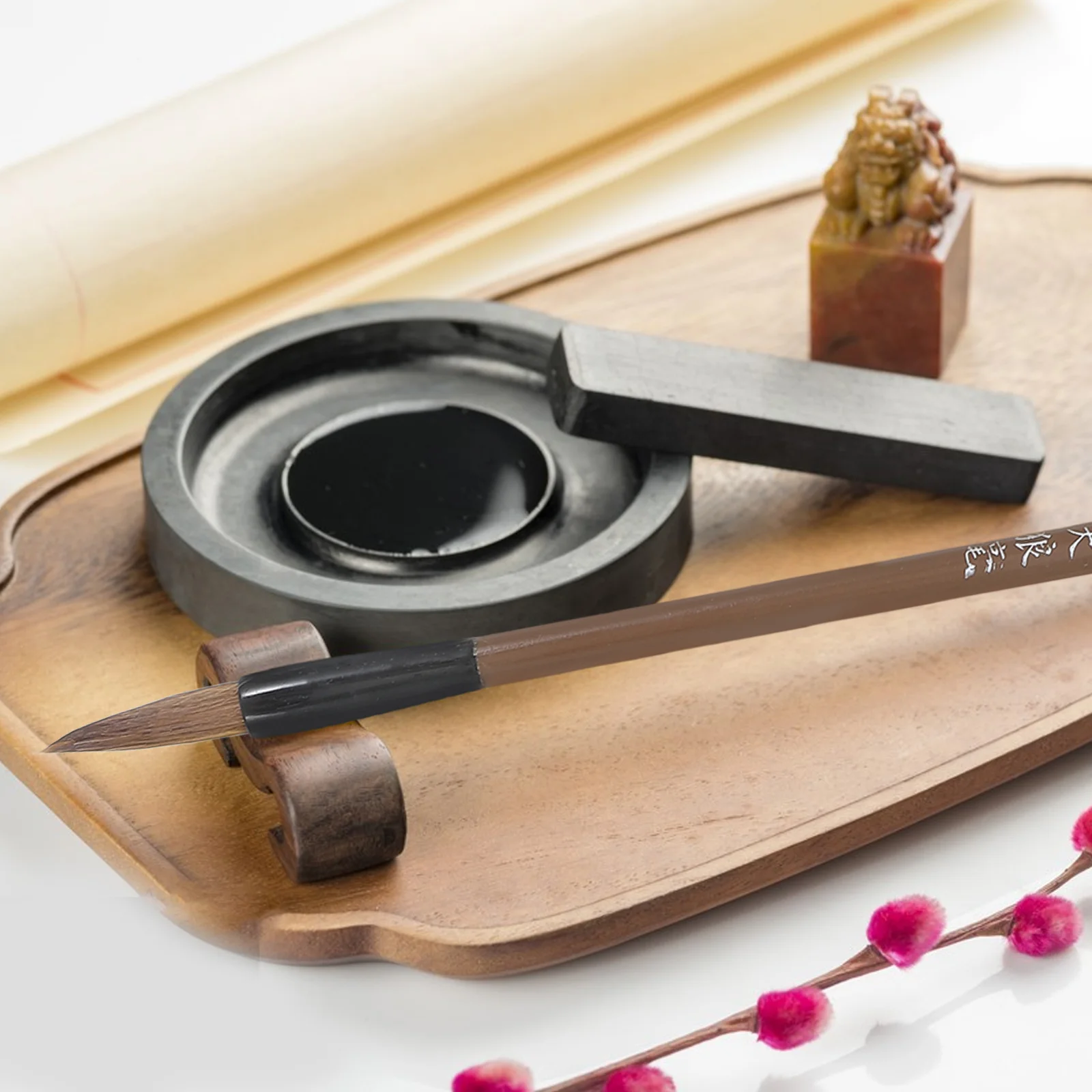 مجموعة أقلام فرشاة الخط للشعر من ابن عرس مكونة من 6 قطع لممارسة الطلاب بألوان مائية وفرشاة رسم ومجموعة أدوات مكتبية فنية #5