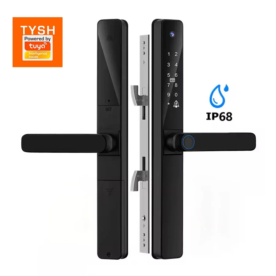 Tuya Smart Lock Door Waterproof Outdoor Digital Password  Video Intercom Sliding Door Fingerprint Lock Door