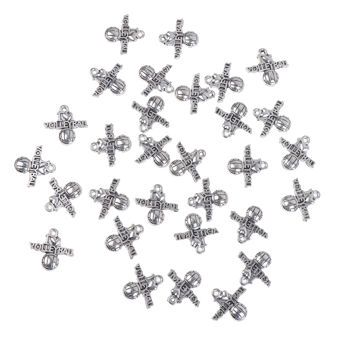 

45Pcs Alloy DIY Pendants Creative Volleyball Athlete Hanging Charms Suitable for Necklace Jewelry Making Craft Gifts