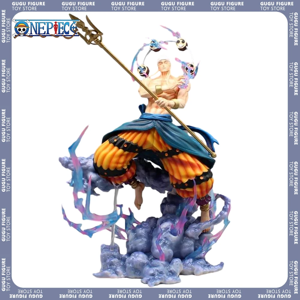 One Piece Anime Figure Enel Gk Skypiea Eneru 33cm Pvc Statue Model Figurine With Light Decoration Ornaments Toys Christmas Gifts