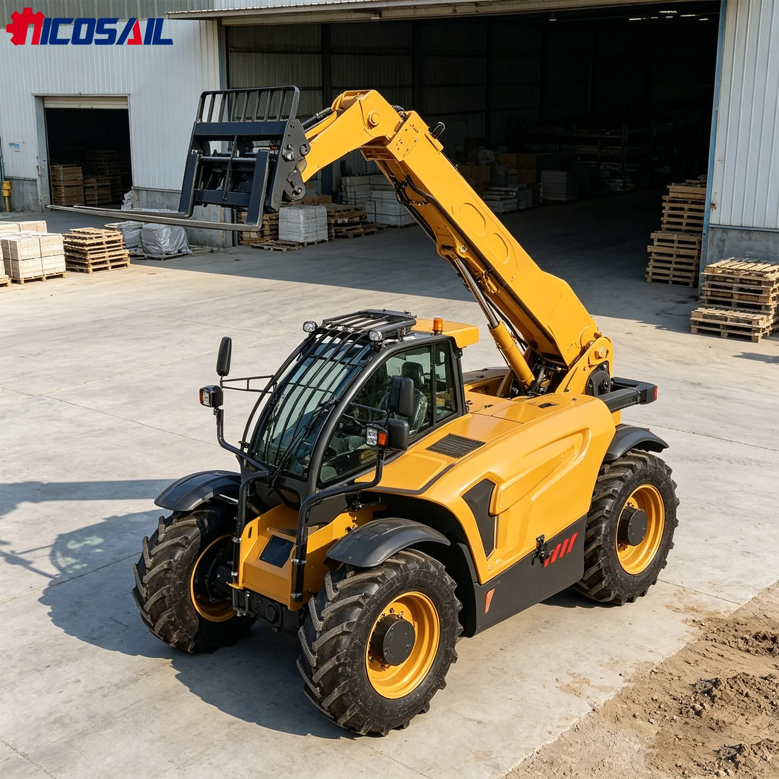 Telescopic Handler Forklift Construction Machine 3T 3000kg 7m Reach Fork Loader Heavy Equipment