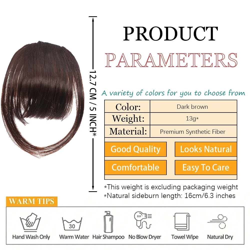 XG Wig bangs for women, natural forehead air bangs, invisible, traceless incremental model, sideburns air bangs wig pieces