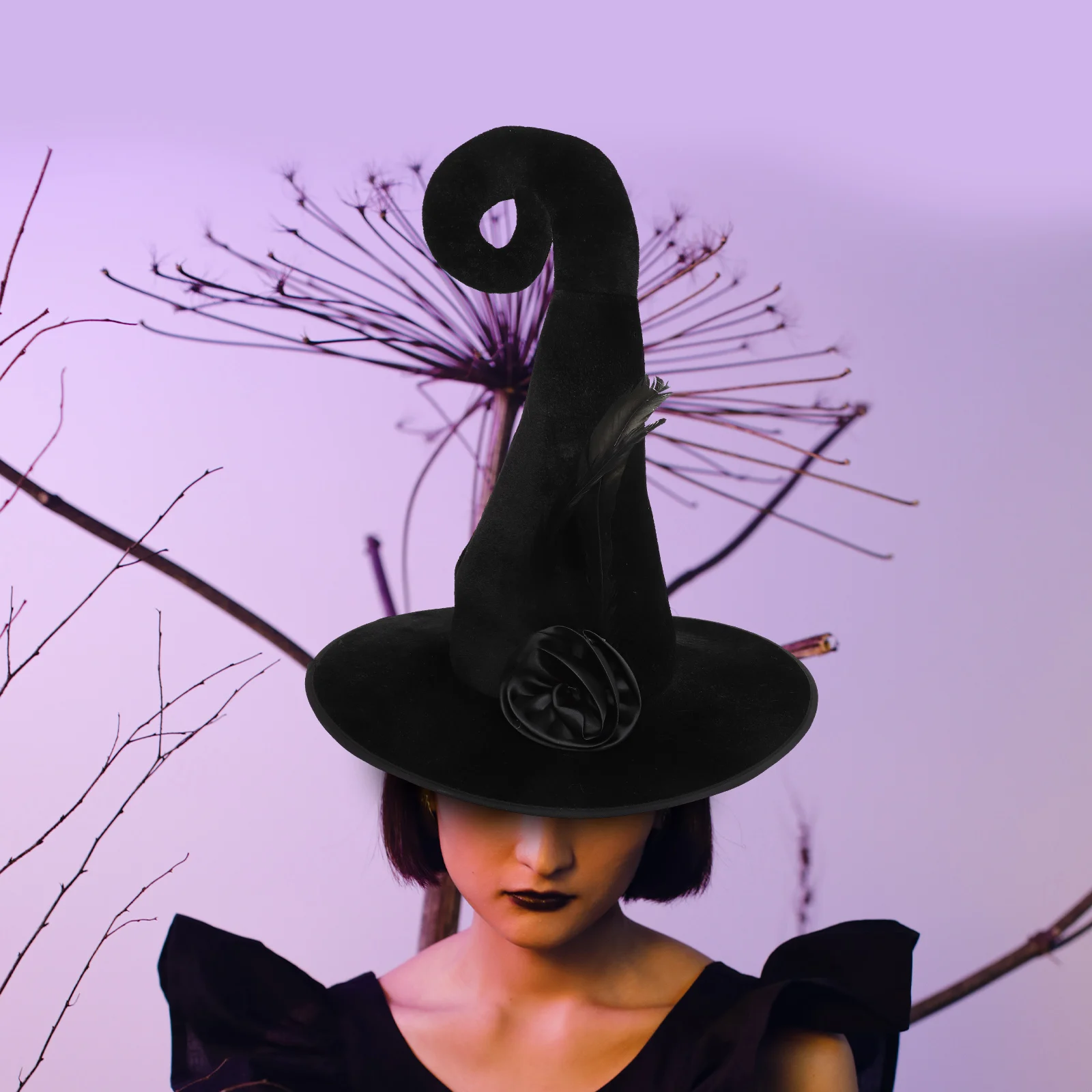 

Wicked Witch Props Party Supplies Black Cloth Cosplay Decorative Costume Accessory for Halloween Costume Hat Party Witch Hat