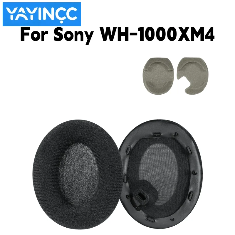 YAYINCC Ersatz-Ohrpolster aus Flanell mit Schnalle für Sony WH-1000XM4 Kopfhörer, Reparaturteile, kein Haarausfall. – Detail 6