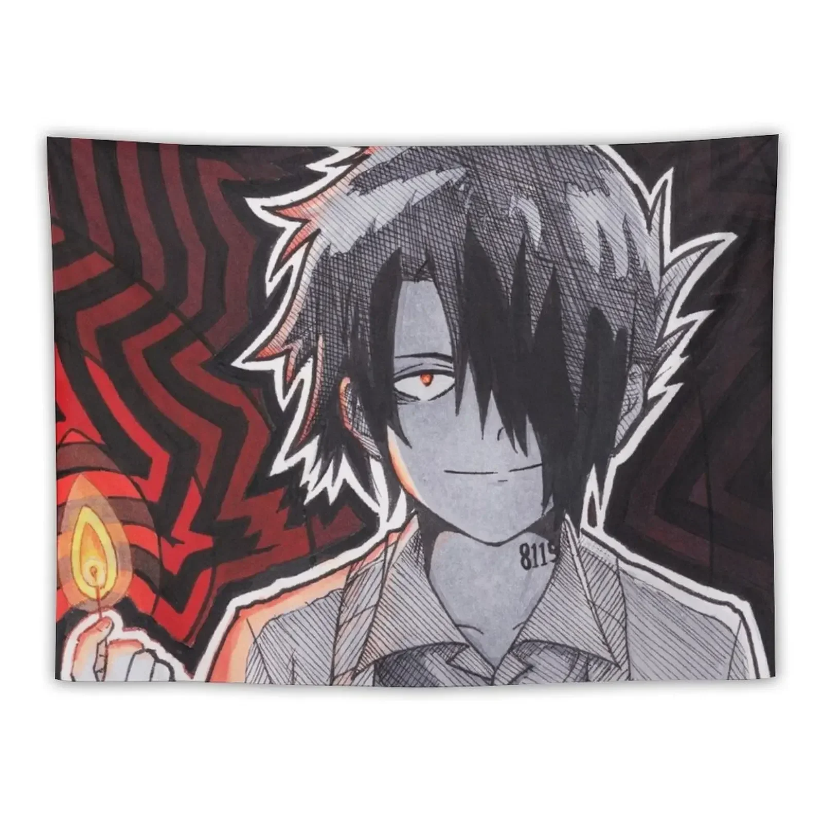 Play With Fire - Ray from The Promised Neverland Tapestry Cute Room Decor Home Decorations Aesthetic Tapestry