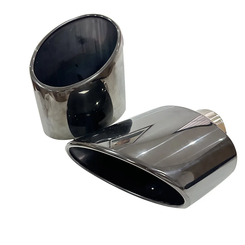 

black Auto Parts exhaust pipe Entrance 60mm 63mm Large caliber 165mm Tail throat refit for Audi A4 A6A7 modified with RS4RS6RS7