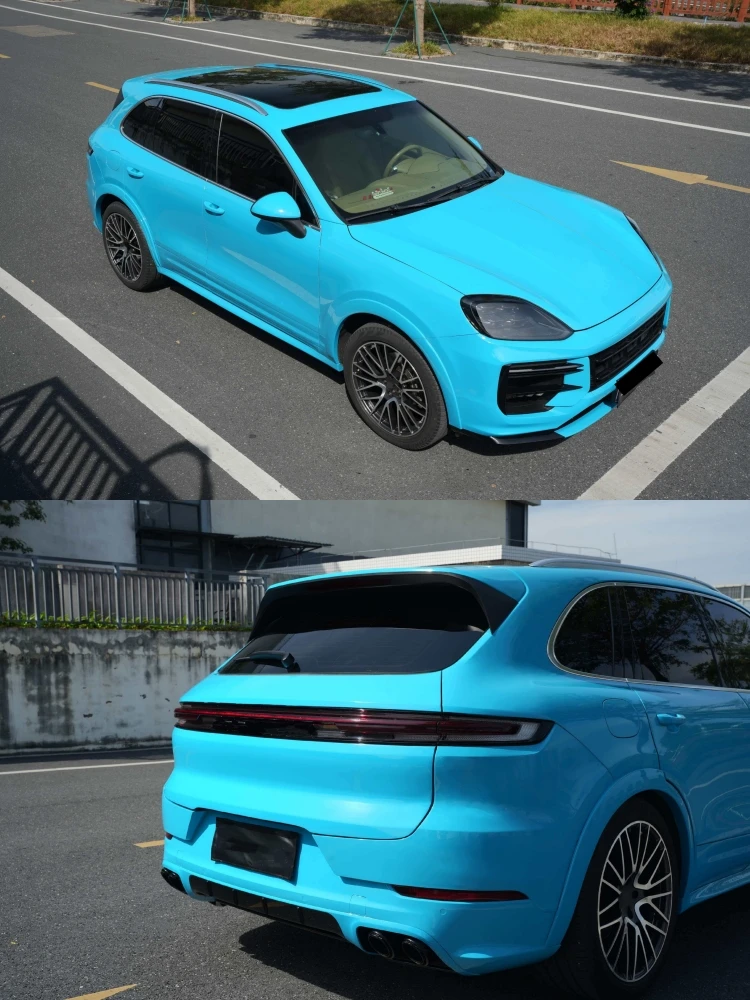 Karosserie-Kit für Porsche Cayenne 958 11-17 modifiziert 24 Turbo Front- und Heckstoßstange Motorabdeckung Kühlergrill Kotflügelabdeckung Heckklappe
