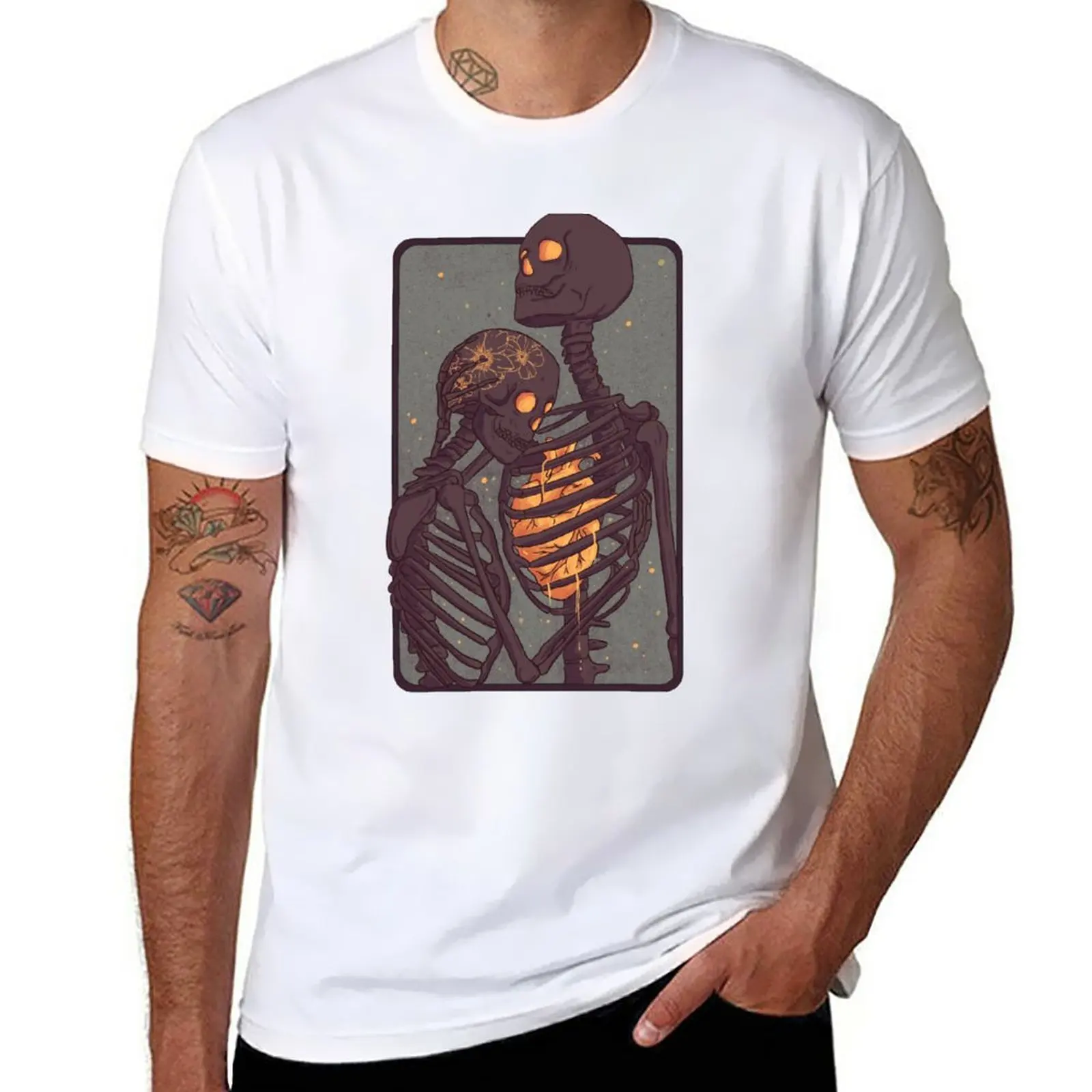 

Skeleton embrace T-Shirt new edition sports fans quick drying blanks mens funny t shirts