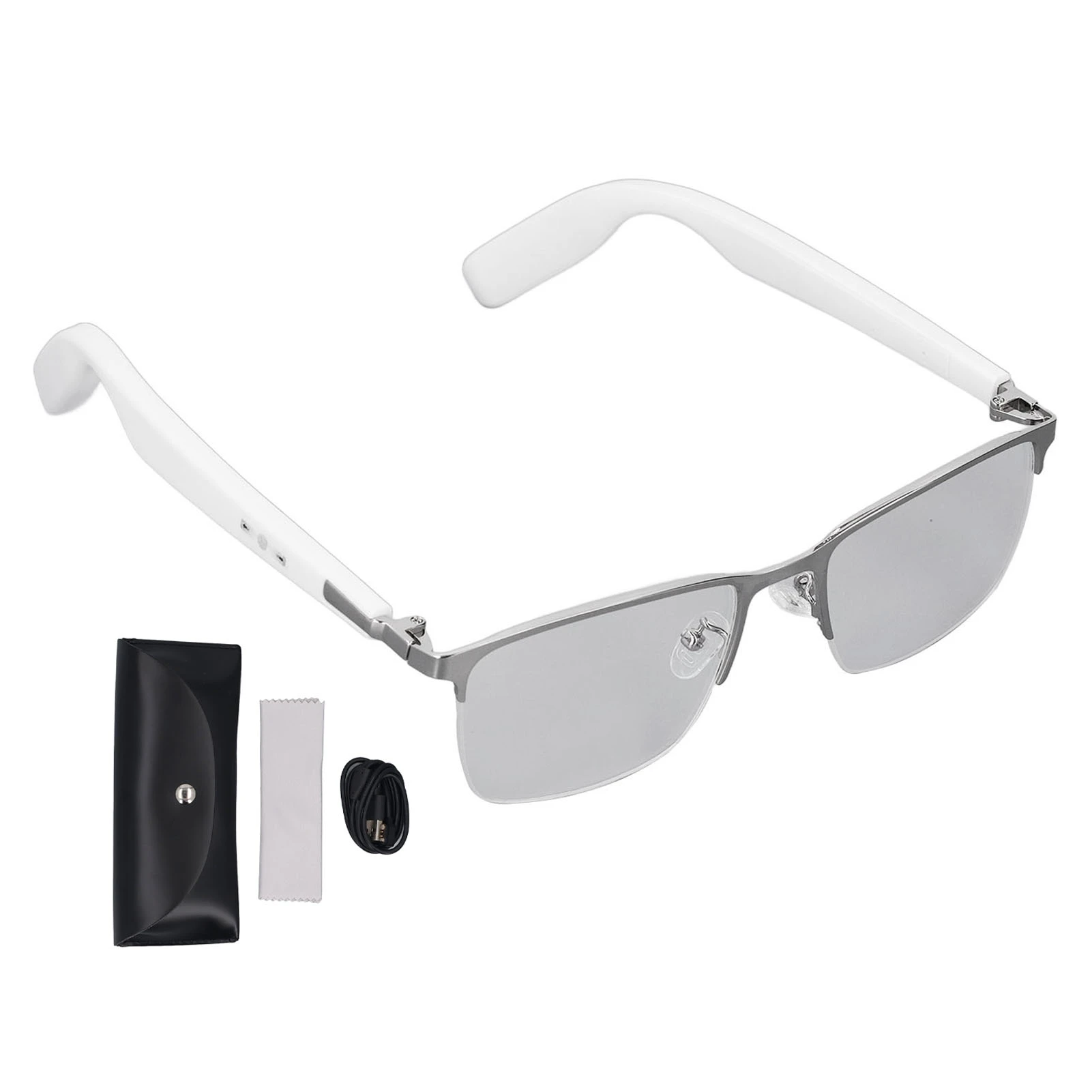 TR90 Bluetooth Sound Glasses Builit in Speaker and Microphone Blue Light Blocking Touch Voice Control IP67 for Men Women