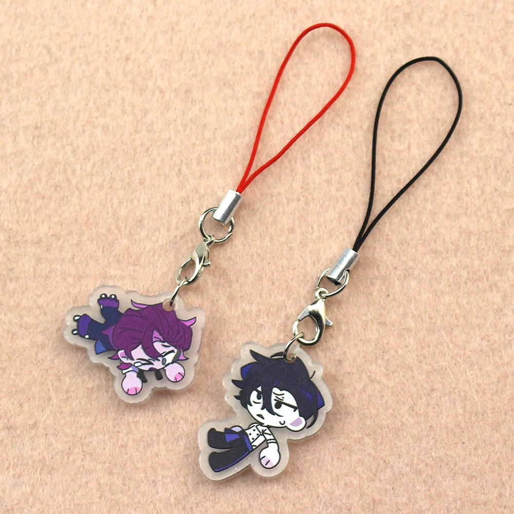 2-teiliges Spiel Dead Plate Vince Rody Cosplay Schlüsselanhänger Acryl Schlüsselanhänger Seil Handykette Tasche Anhänger Zubehör Prop