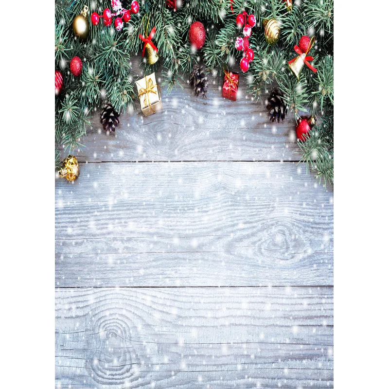 Christmas Wooden Planks Theme Photography Background Snowman Children Portrait Backdrops For Photo Studio Props 211220 SDMB-01