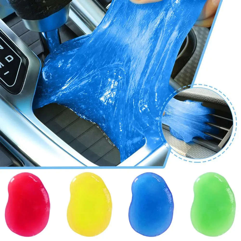 Car Cleaning Gel Glue Slime Mud Automobile Air Vent Dirt Dust Remover Adhesive Car Wash Interior Cleaning Tool Random Color Send