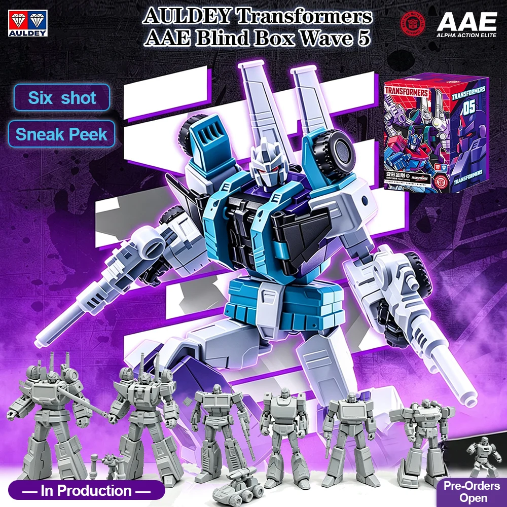 Aperçu AULDEY Transformers AAE Blind Box Wave 5 Sixshot Robot articulé transformable multi-formes, jouet de collection, précommande