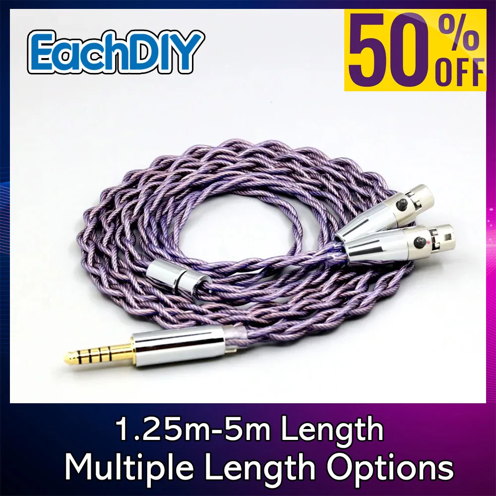 Type2 litz 7N OCC سماعة أذن كابل ل Monolith M1570 Monolith بواسطة Monoprice AMT Planar 1.8mm 140 cores 7872