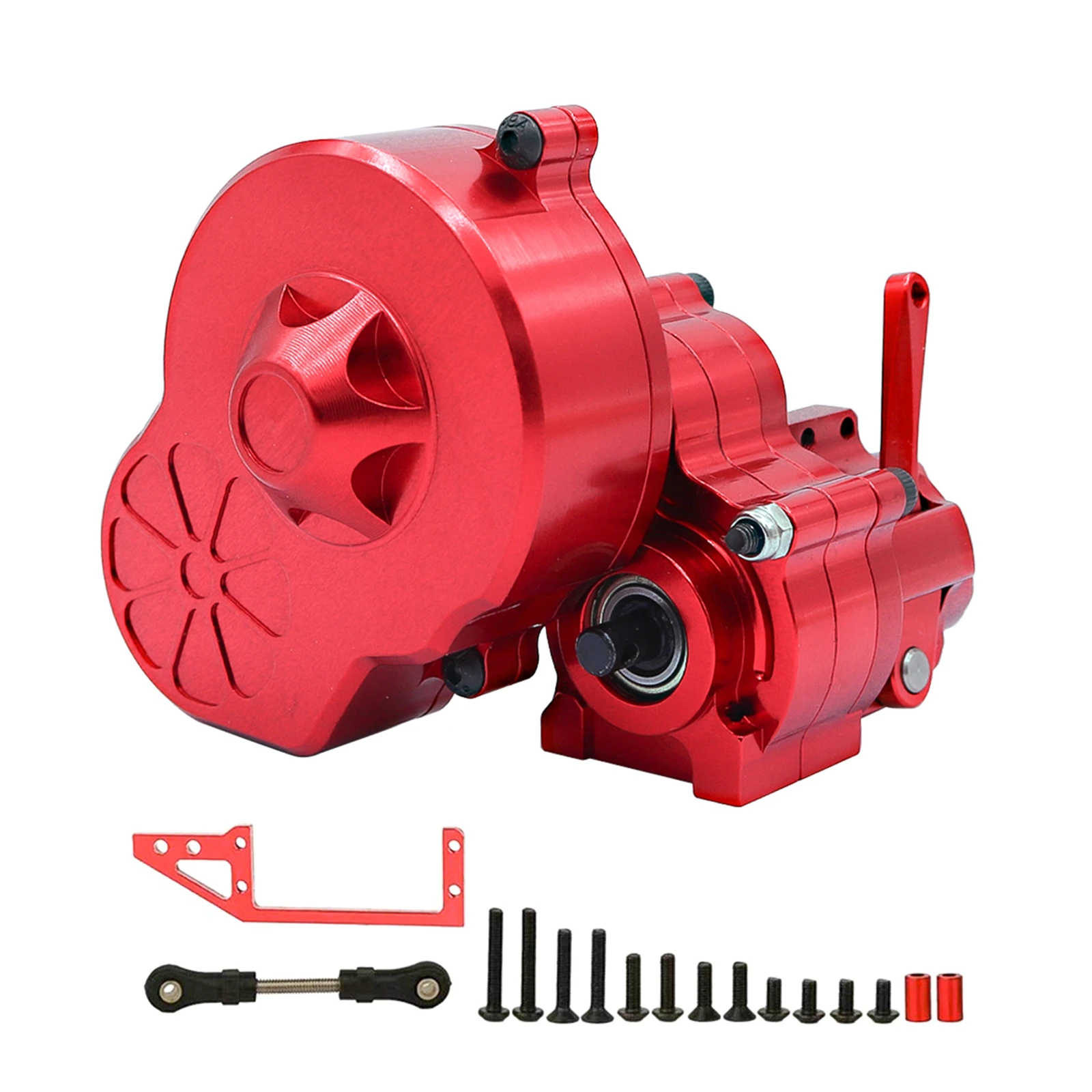 

Aluminum Alloy Transmission Assembly Transmission Cutoff Gearbox with Gear For 1/10 SCX10 Wraith RC Car Upgrade Part