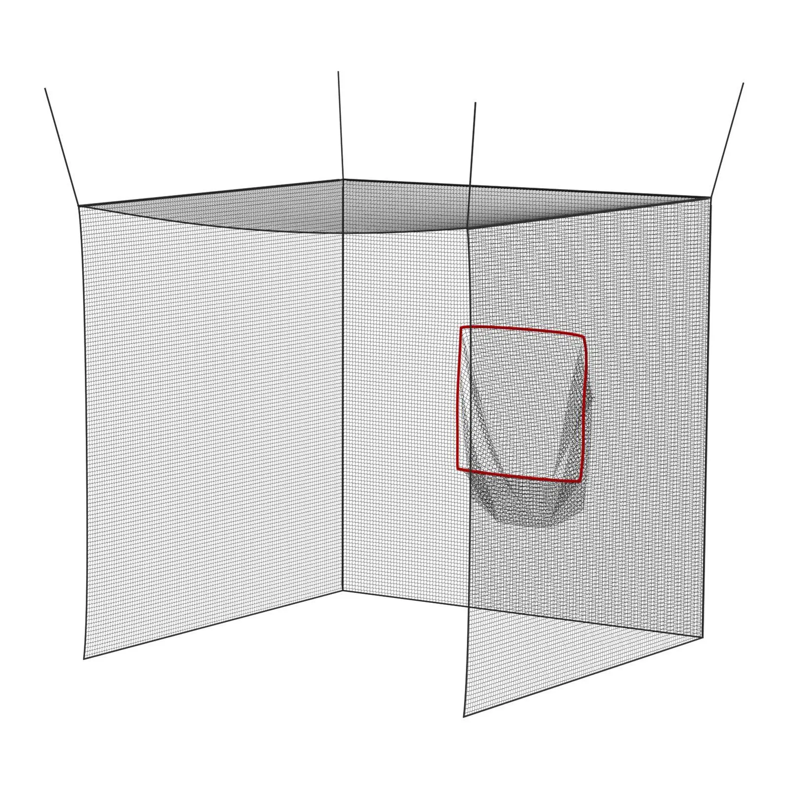 

Тренажерная клетка для гольфа, 10 x 10 x 10 футов, с 3-слойным бесшовным полиэстером, мишенью для гольфа и 9 отверстиями