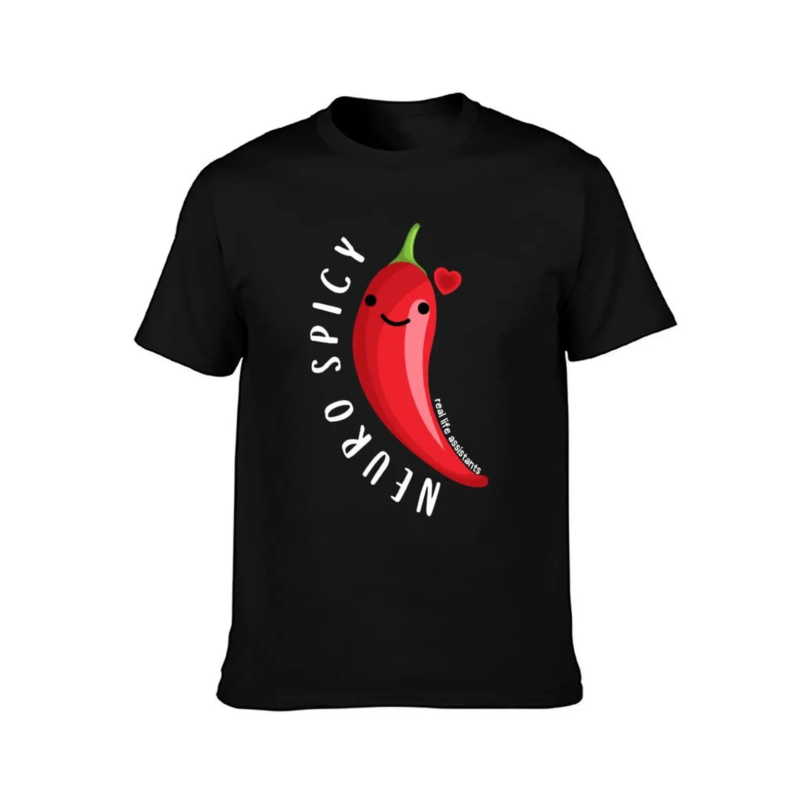 NeuroSpicy - White Writing T-Shirt Christmas Casual Short Sleeve Top T-Shirt