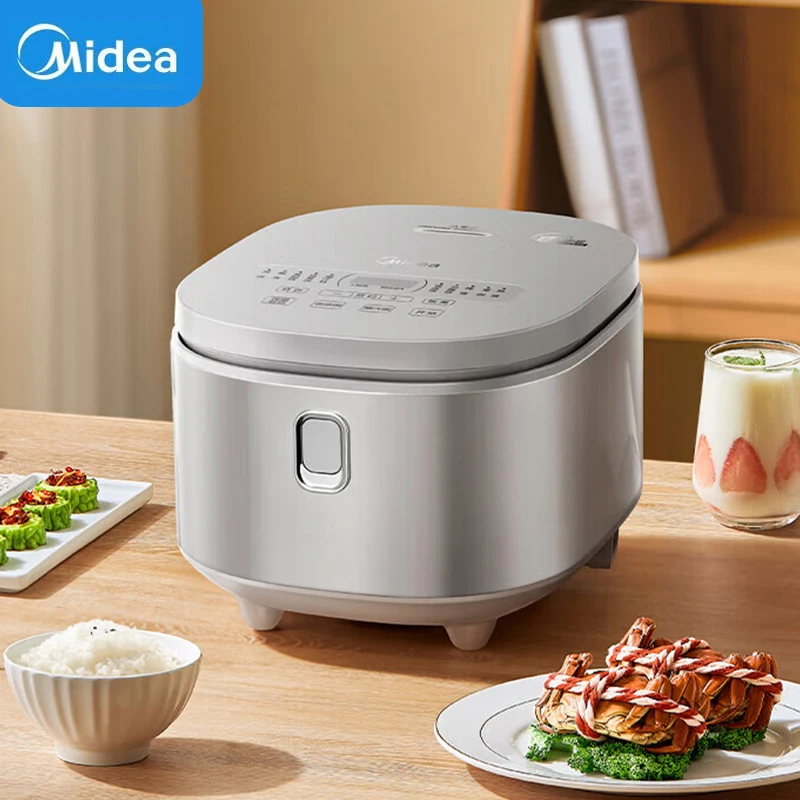 ميديا 4L وعاء طبخ الأرز الكهربائي للمنزل 2-6 أشخاص أوانٍ من الستانليس ستيل وعاء طبخ الأرز الذكي مع حجز 24 ساعة والدفء