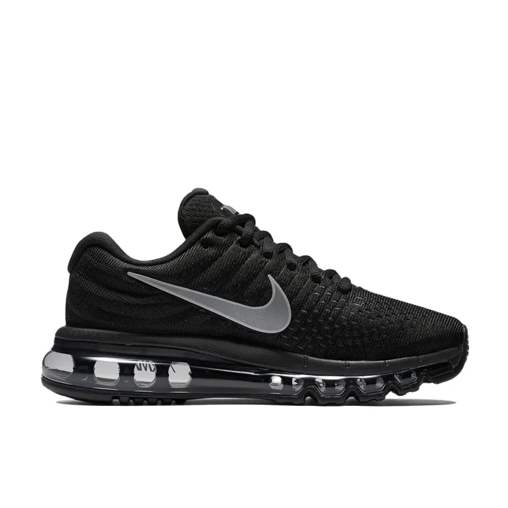 Nike Original Air Max 2017 Low Top Men's and Women's Casual Running Shoes Trendy Fashion Comfortable Wearable Sneakers Black