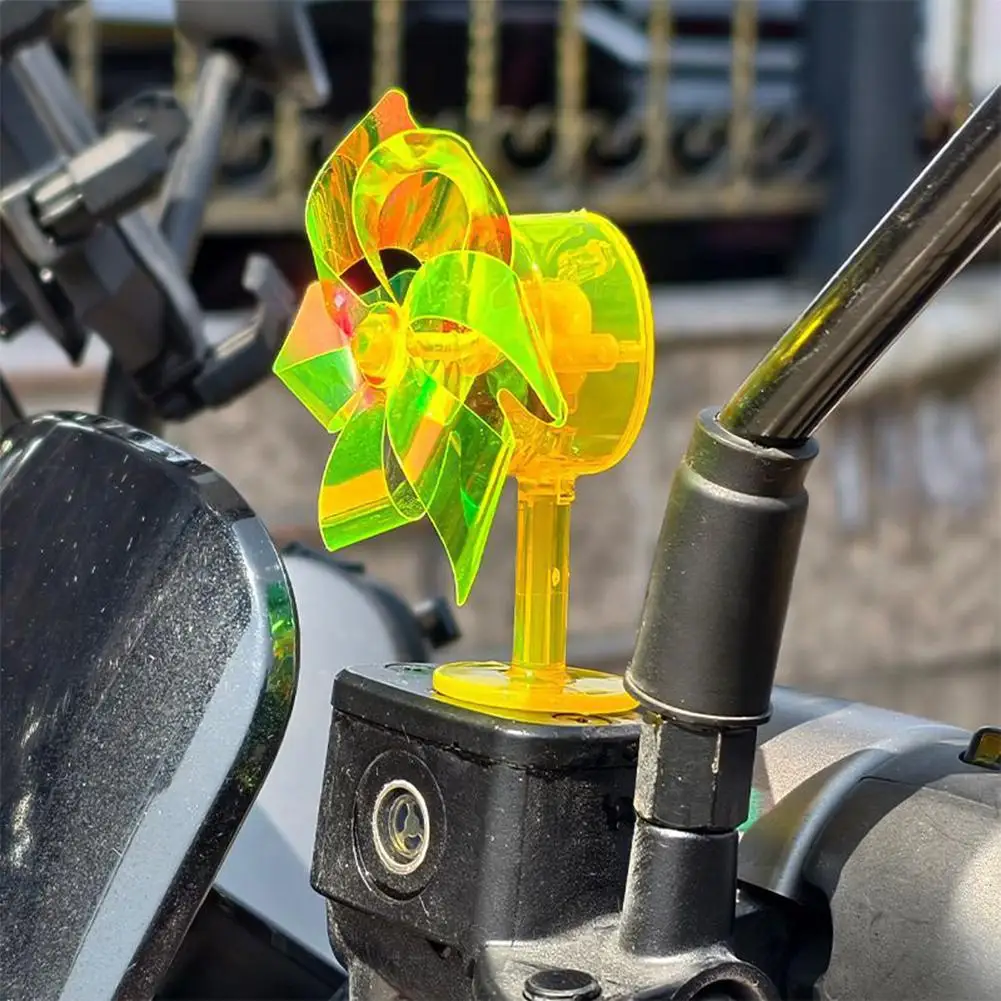 Motorcycle Dazzling Colors Decorative Lamp Wind Energy LED Light Self-Adhesive Bicycle Helmet Ornaments Car Accessories view 3