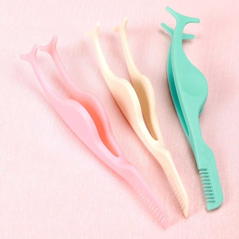 Clipe auxiliar de cílios portátil clipe de cílios postiços pinças de cílios portáteis de alta qualidade para rotina de maquiagem uso doméstico