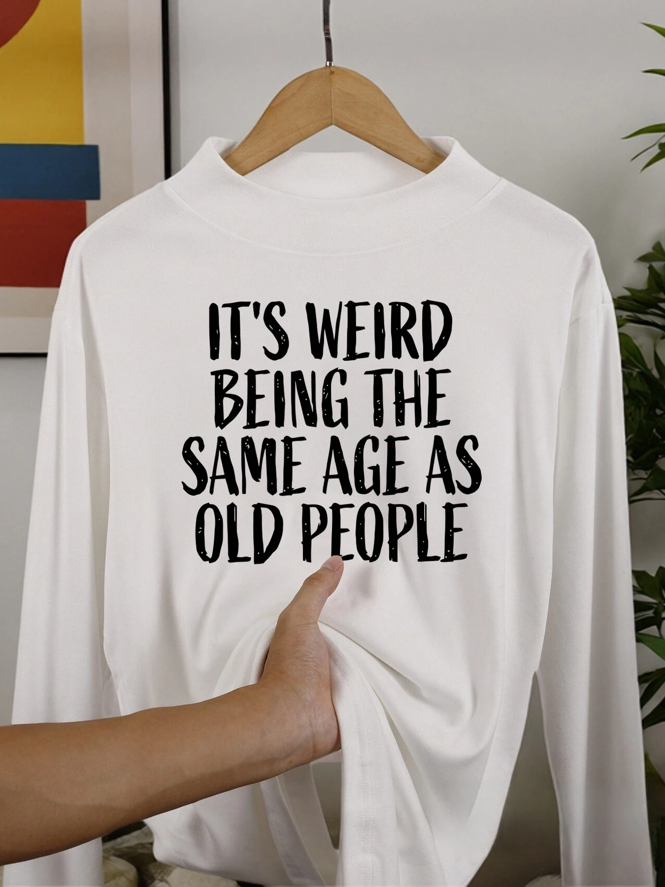 Я не могу верю, я уже старый забавный принт, мужские рубашки с длинными рукавами, зима-осень, базовый слой, утолщенная одежда со средним воротником