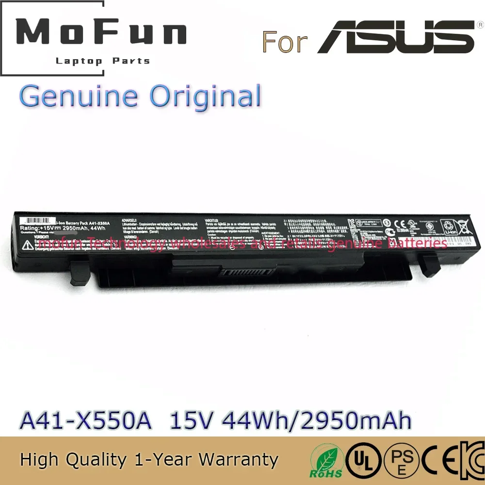

2025 New Original A41-X550A 15V 44Wh Laptop Battery for Asus X550C X550CA X550CC X550B X550VC X550D