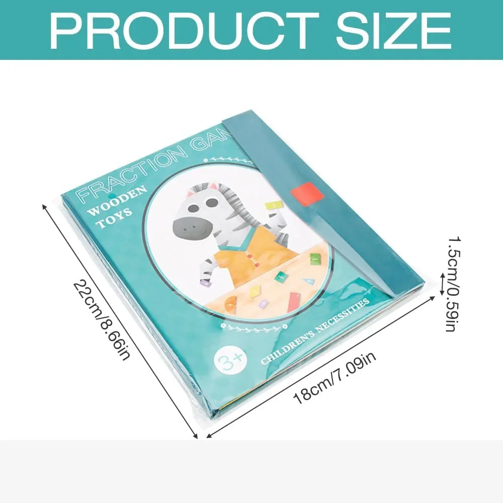 수학 교육용 나무 장난감 게임 분수 계산 분수 계산 수학 선물 학교 입학용