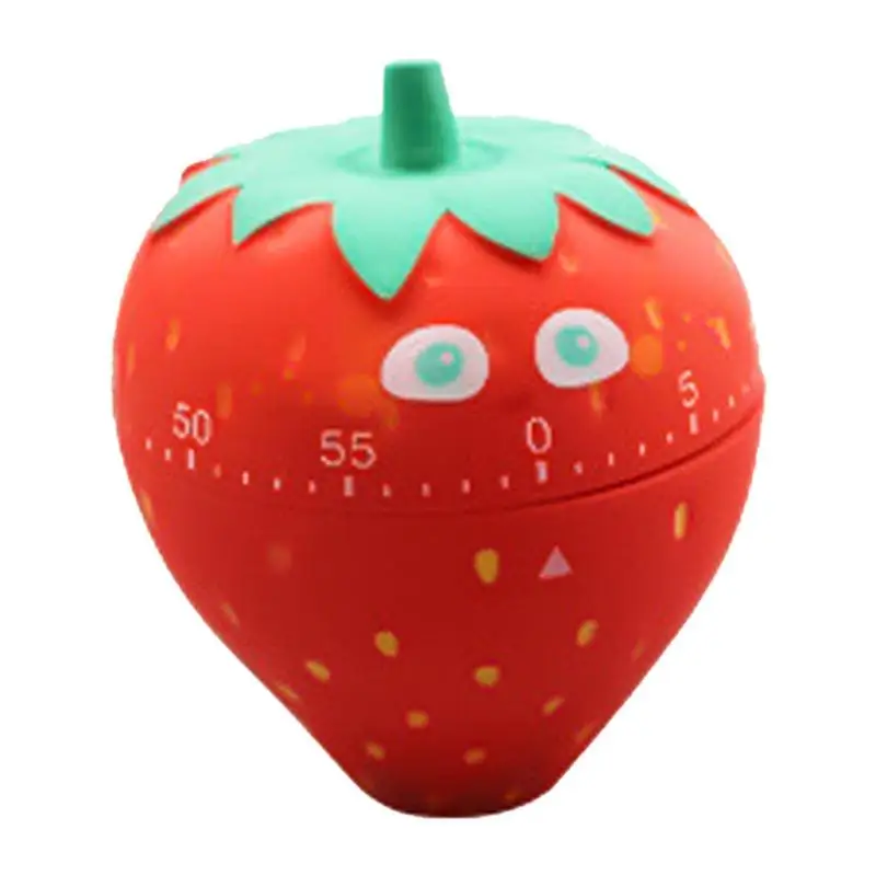 Wind Up 60 Minutes Timer 360 Degree Rotating Strawberry Shape Kitchen Cooking Timer Durable Countdown Products For Classroom