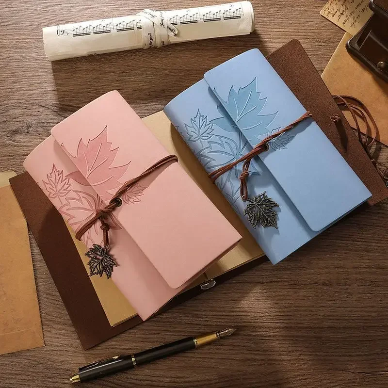 Binder Loose-leaf A5 Notebook, Student Kraft Paper, Hand Account Notebook, Simple Diy Diary, Retro Portable Travel Book.