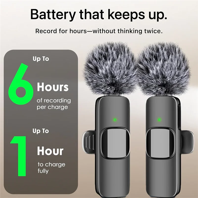 ELECT-Mini Wireless Lavalier Microphone For Video Recording Vlog Podcast For Iphone, Ipad, Android