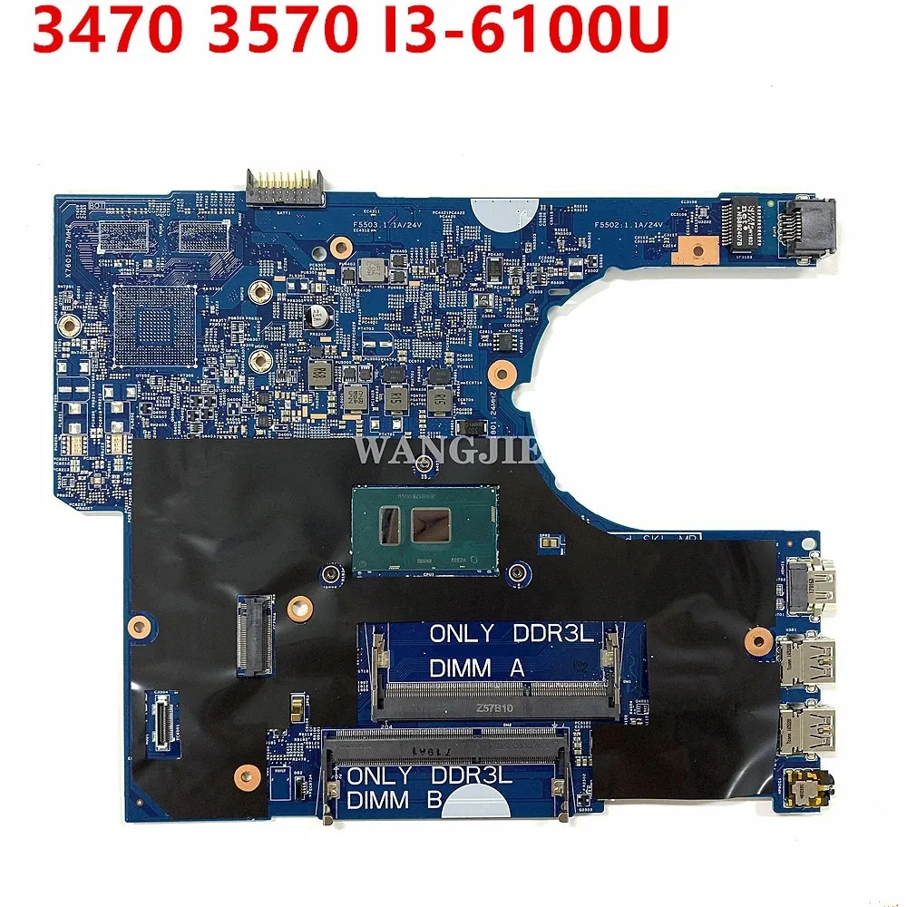 

14291-1 For DELL Latitude 3470 3570 Laptop Motherboard I3-6100U I5-6300U CPU CN-0P5M6K 0P5M6K 0YKP8M 0VWFGF 100% Fully Tested