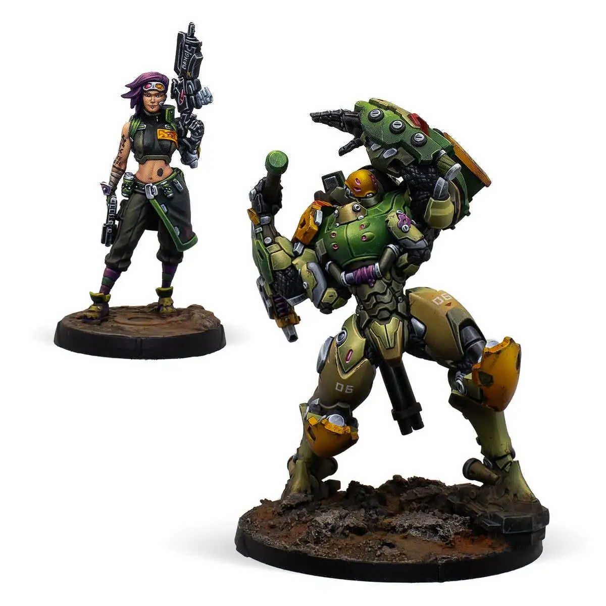 Scarface. Mercenary TAG Team, Casting Digital Model Assembly Kit, 2 Characters, Unpainted Including Base DIY Model