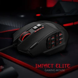 E-YOOSO X39 Wired Laser Gaming Mouse, 12400 DPI, with 19 Programmable Buttons and RGB LED, High Precision for MMO