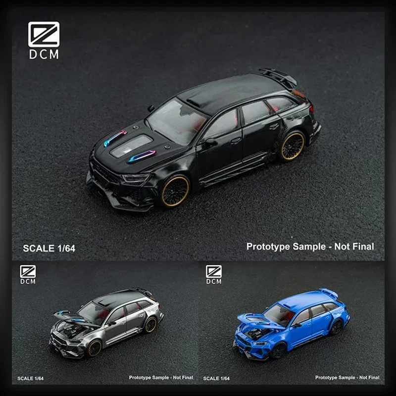 

DCM In Stock RS6 1:64 Modified Version Openable Hood Diecast Diorama Car Model Toy