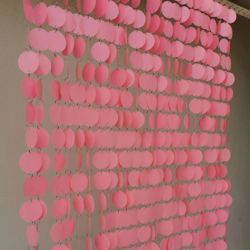 10 strings, pink sequins hanging curtains wedding room decoration romantic pink wedding banquet stage indoor outdoor decoration
