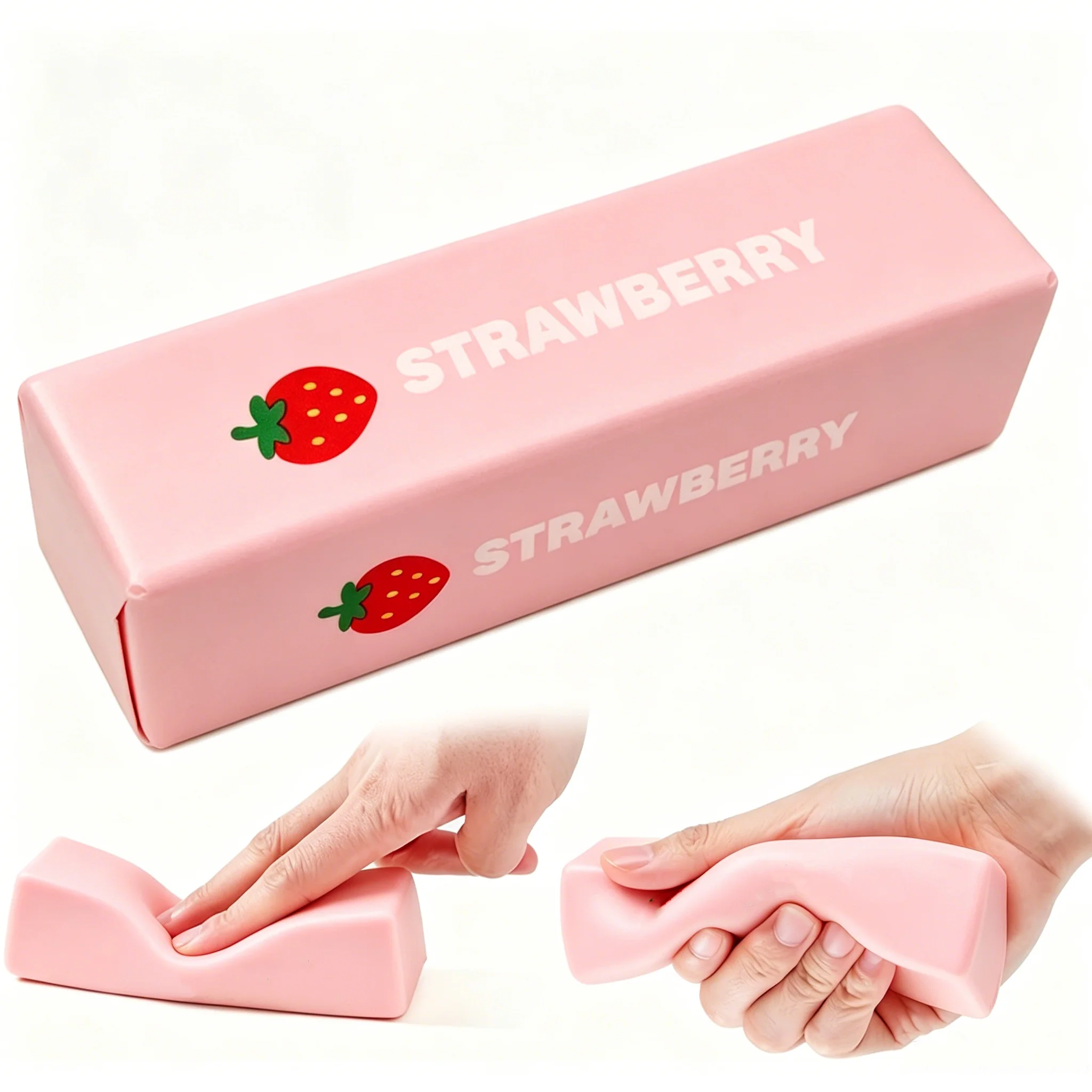 Neuer Weicher Langsam Zurückfedernder Butter-Stick Realistisches Silikon-Quetsch-Stressabbau-Gadget Schreibtisch-Büro-Accessoire Lustiges Anti-Angst-Geschenk