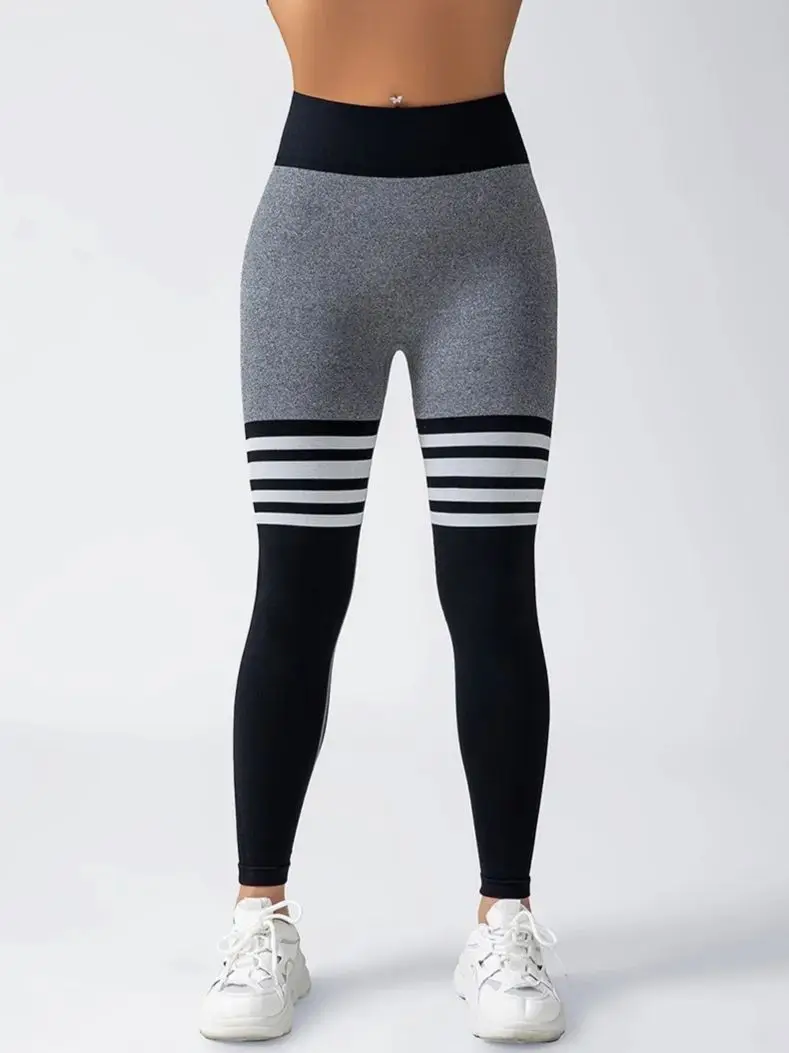 Women Gym V-back Line Yoga Pants Butt Lifting Fitness Athletic Workout Scrunch Leggings Outdoor Sports Tights image 3