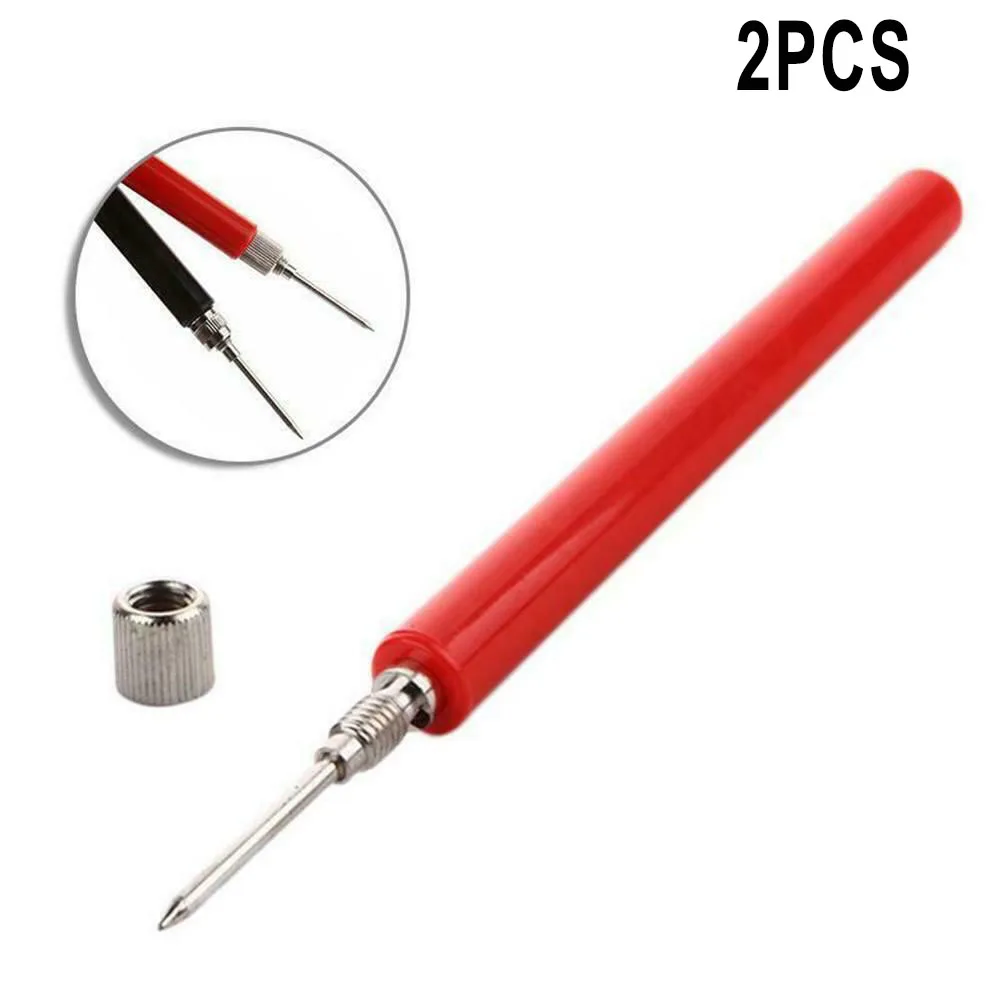 2PCS Multimeter Spring Test Probe Tip Insulated Test Hook Wire Connector Test Needles Electrical Test Probe Test Leads 128mm