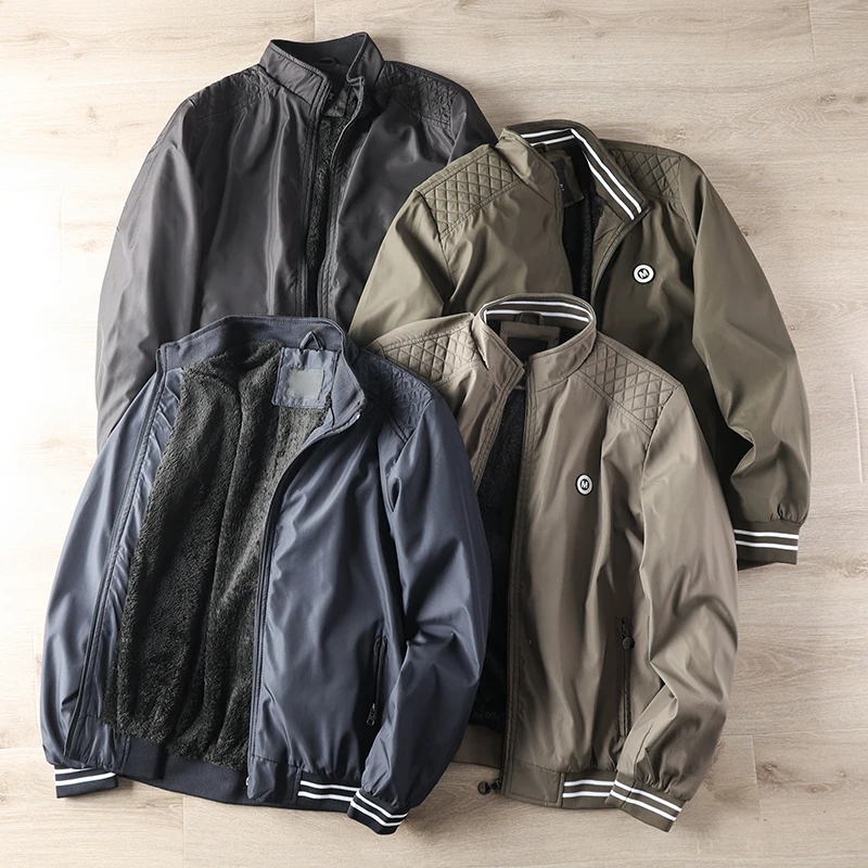 

Утепленная флисовая ветрозащитная водонепроницаемая куртка с воротником-стойкой для мужчин, осенне-зимняя, новая, теплая и удобная